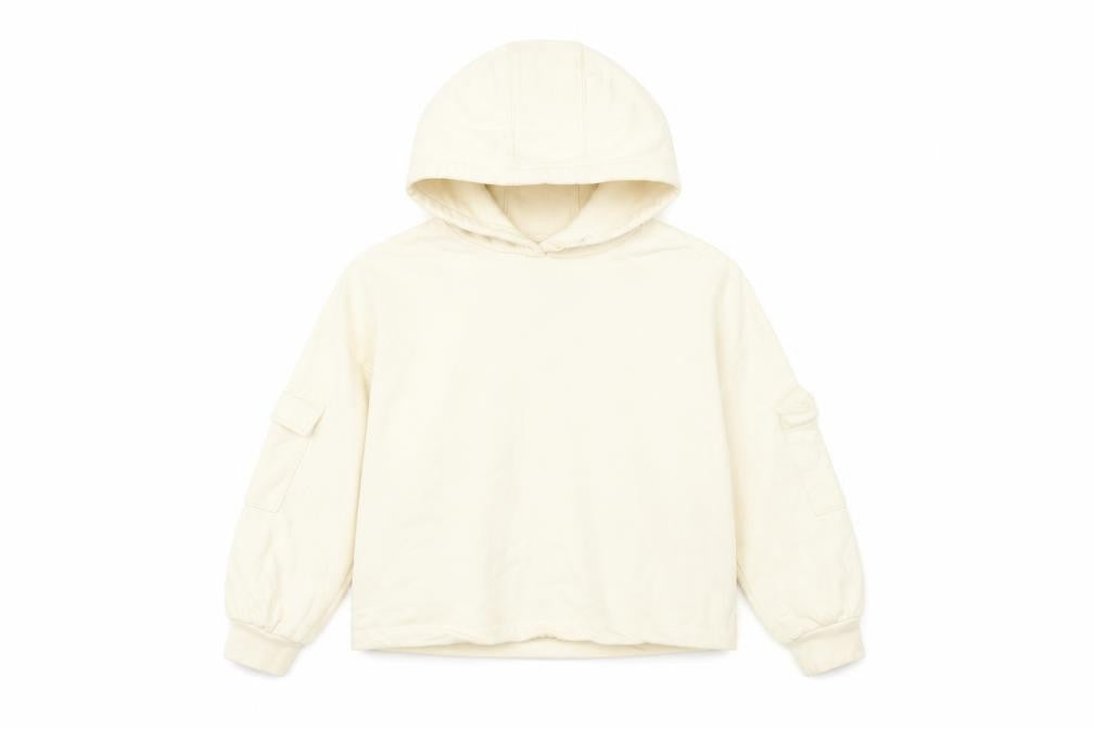 Marks and Spencer Girls Ivory Pullover Hoodie 9-10 Years