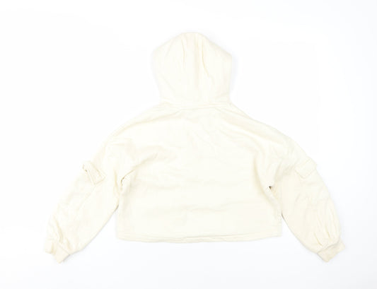 Marks and Spencer Girls Ivory Pullover Hoodie 9-10 Years