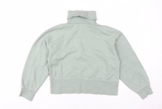 Zara Women’s Green High Neck Pullover Sweatshirt S