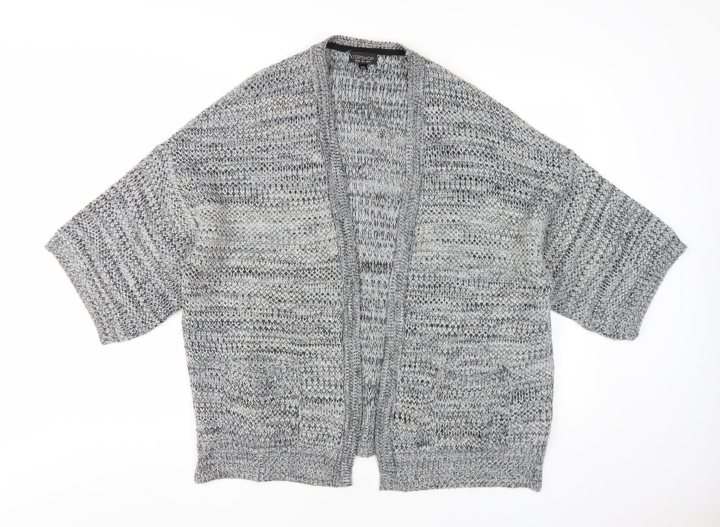 Topshop Women's Grey Cardigan, Open-Knit, Size 10