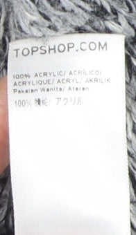 Topshop Women's Grey Cardigan, Open-Knit, Size 10