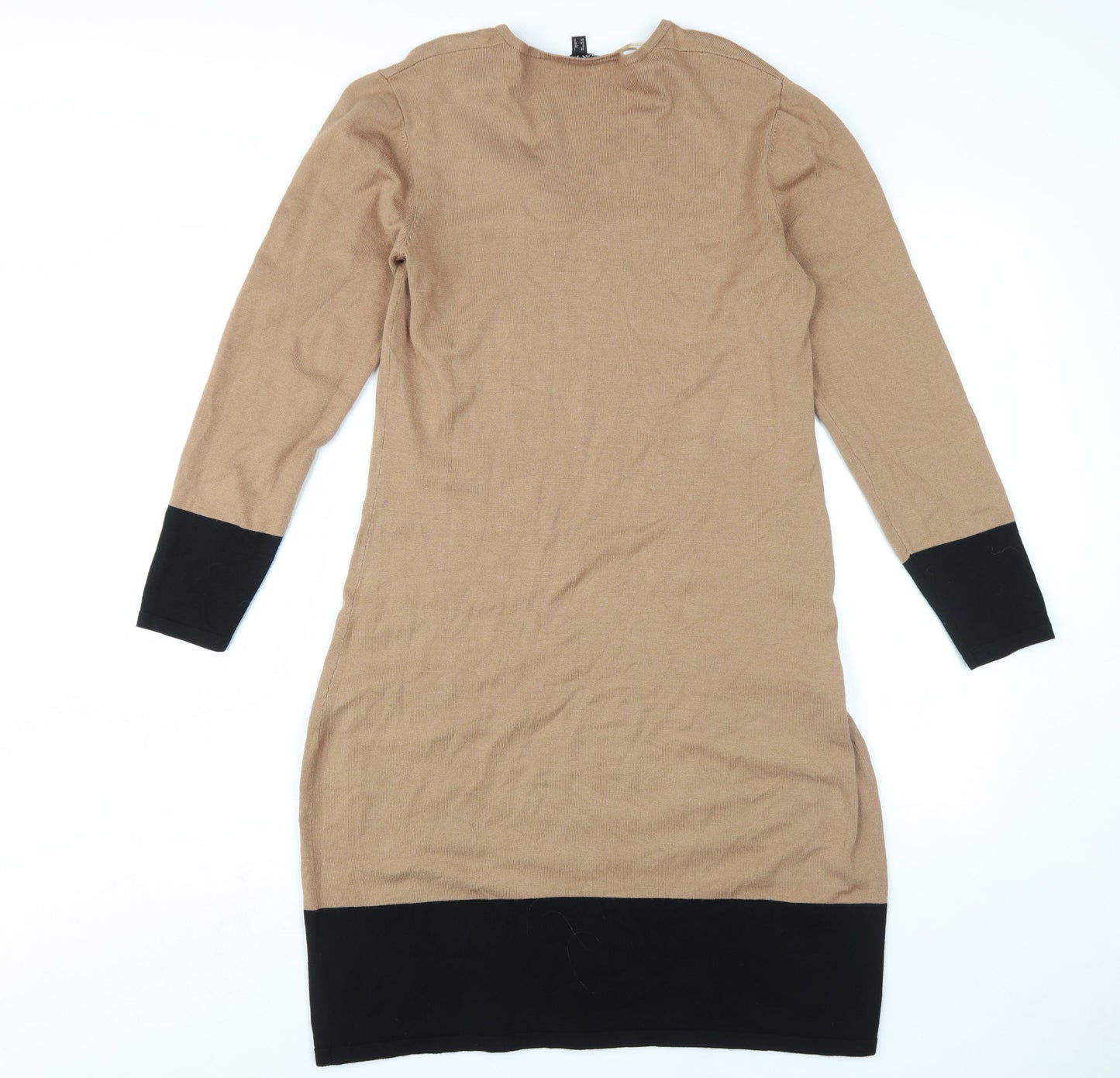 Marble Women's Beige Shift Dress Size 10 - Elegant Knit