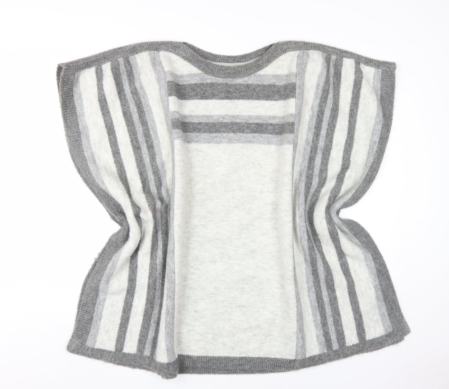 Marks & Spencer Grey Cape Jumper, Size M, Striped