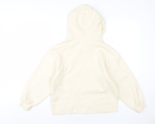 Zara Girls Ivory Animal Print Hoodie 11-12 Years Pullover