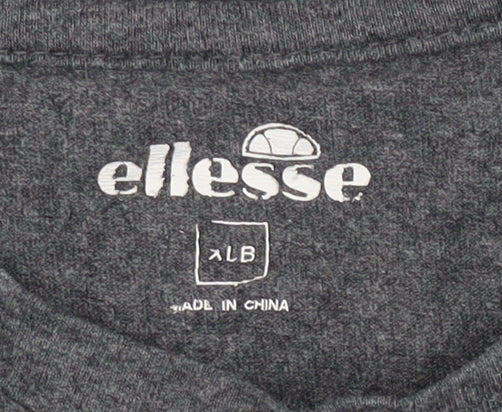 Ellesse Men's Grey Cotton Short Sleeve T-Shirt M