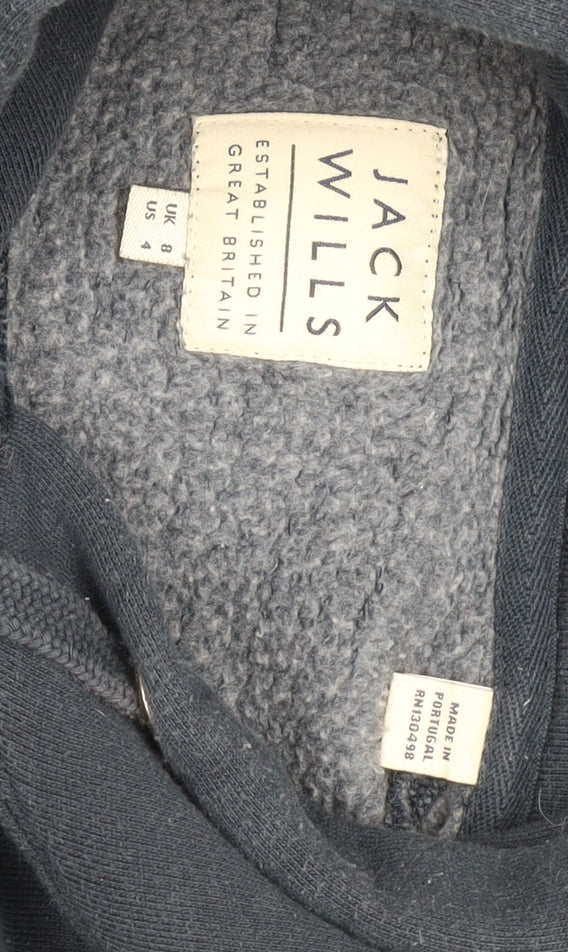 Jack Wills Women's Blue Pullover Hoodie Size 8