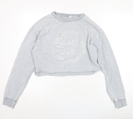 Game of Thrones Women's Grey Pullover Jumper, Size S