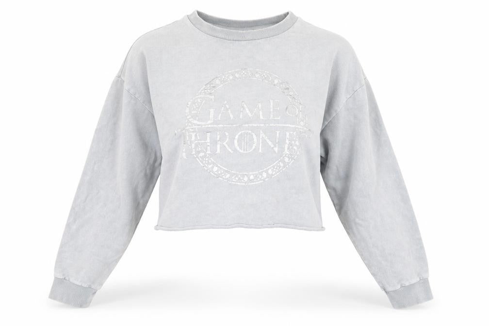 Womens UK S Regular Game Of Thrones Grey Pullover