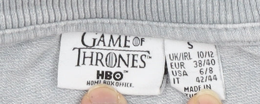 Game of Thrones Women's Grey Pullover Jumper, Size S