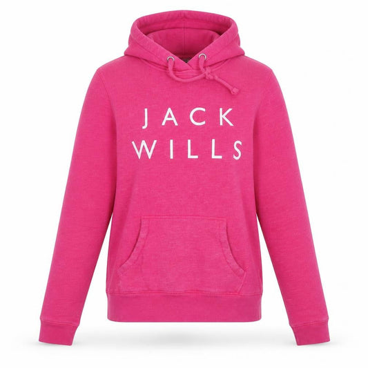 Womens UK 10 Regular Jack Wills Pink Pullover Hoodie