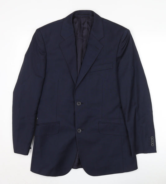 T.M. Lewin Men's Blue Suit Jacket, Size 36S, Two-Button