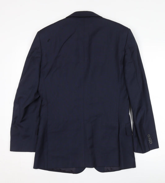 T.M. Lewin Men's Blue Suit Jacket, Size 36S, Two-Button