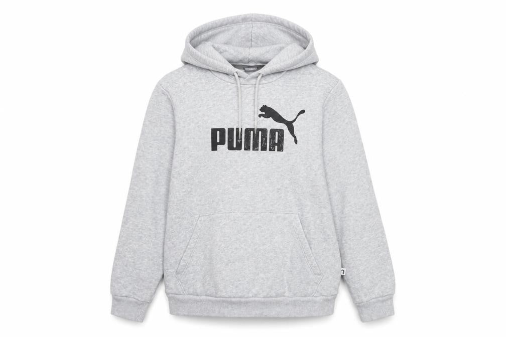 Unisex Adults UK L Regular PUMA Grey Pullover Hoodie