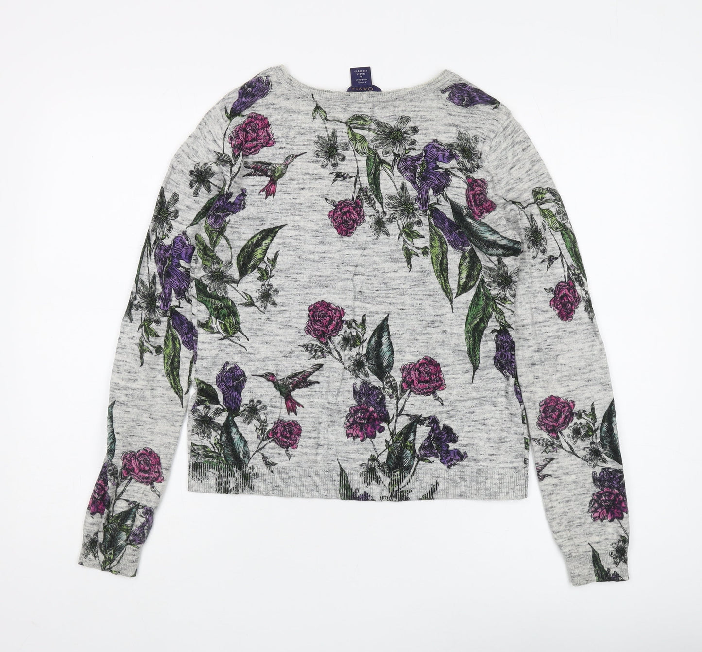 Oasis Women's Multicoloured Floral Pullover Jumper S