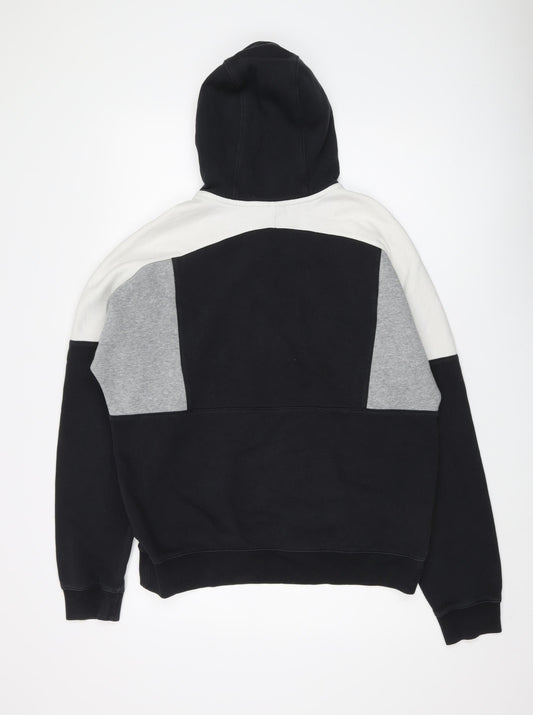 Nike Men's Colourblock Pullover Hoodie, Size M, Black/Grey