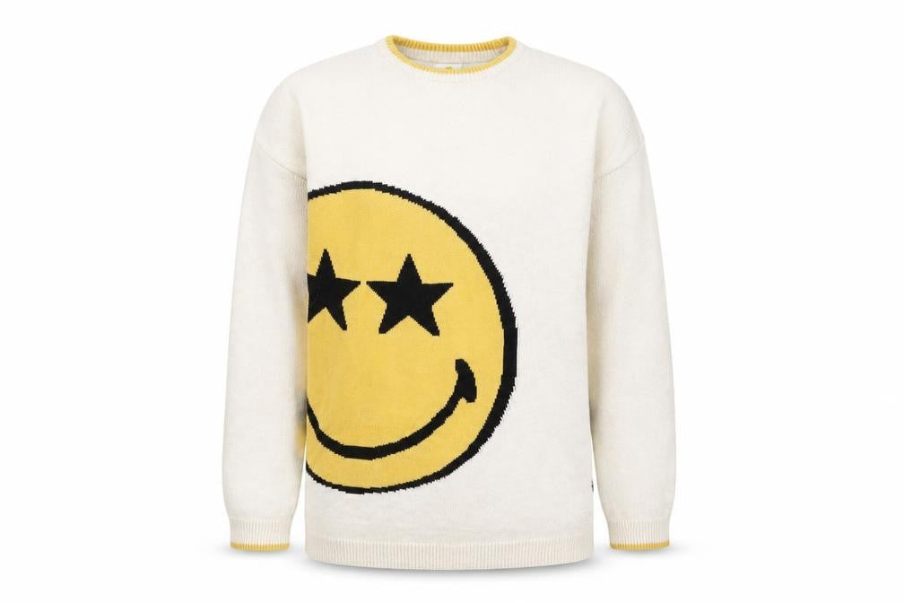 Smiley World Boys Beige Jumper, 16 Years, Fun Graphic Print