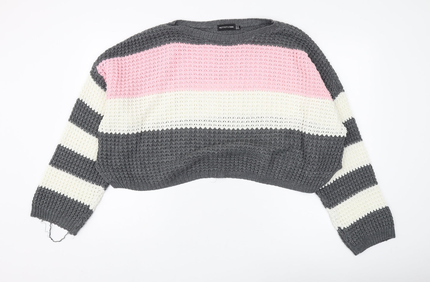 PrettyLittleThing Women's Striped Jumper, Size 10