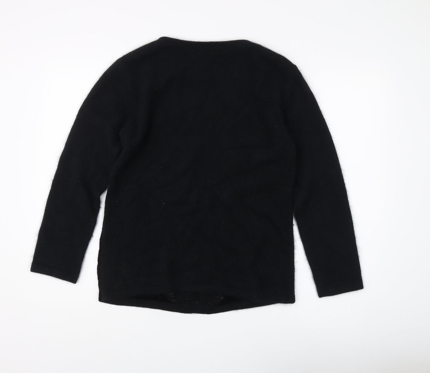 Erreco Women's Black Beaded Pullover Jumper Size 10