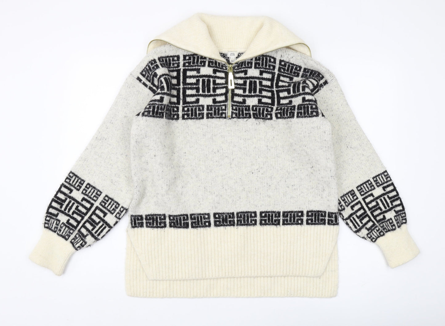 River Island Women's Ivory Knit Jumper XS