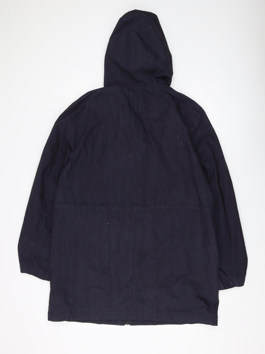 NōMe Unisex Black Parka Jacket 2XL Hooded Casual