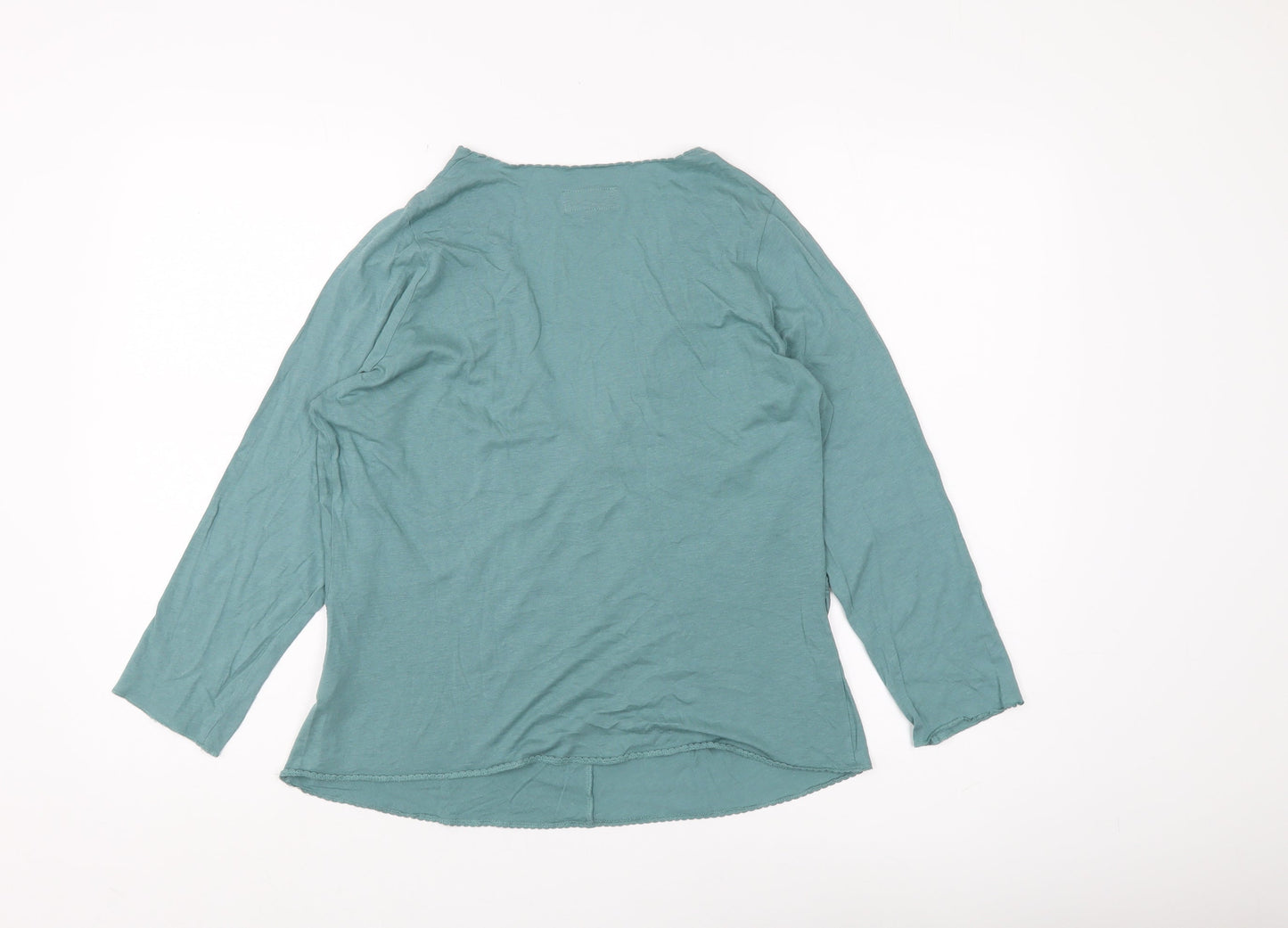 Kew Women's Green XL Wrap Top Long Sleeve Casual