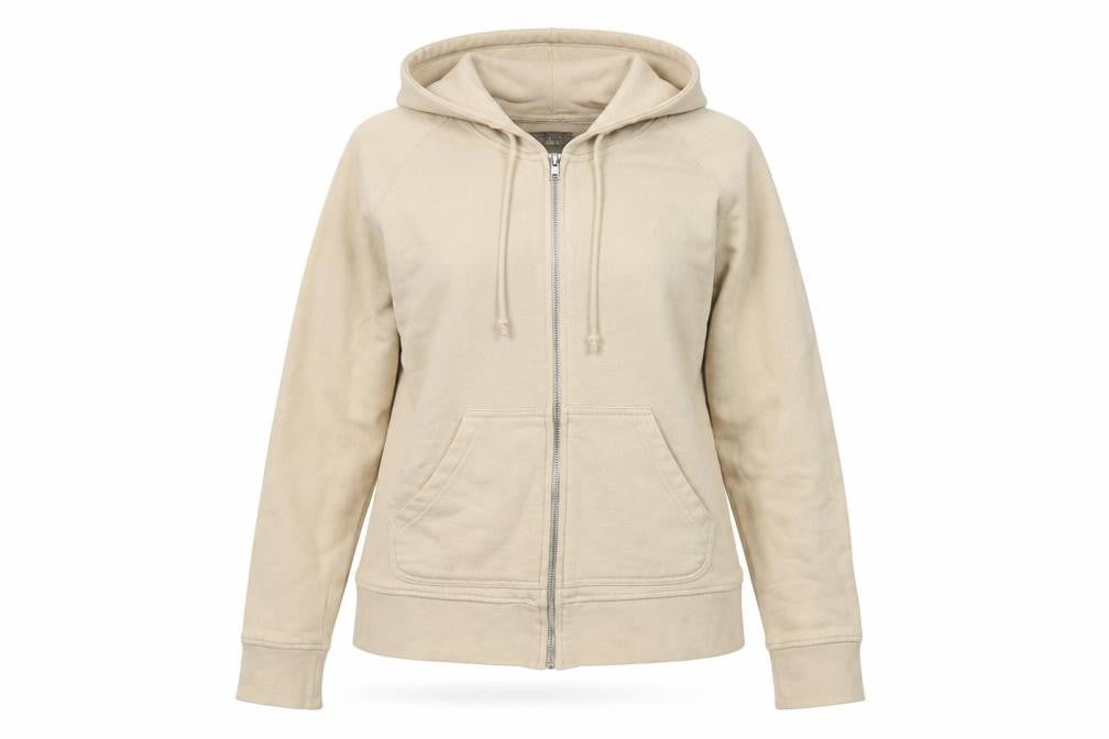 Womens UK 10 Regular Ted Baker Beige Full Zip Hoodie