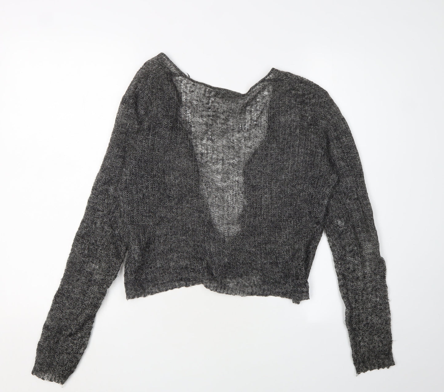 Wallis Women's Grey Cardigan, Size 14, Mohair Blend