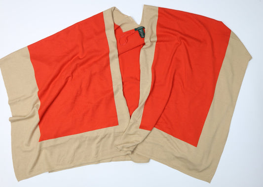 Ralph Lauren Women's Beige Orange Cape - One Size
