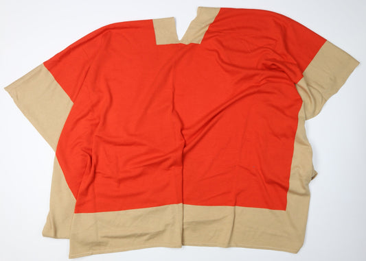 Ralph Lauren Women's Beige Orange Cape - One Size