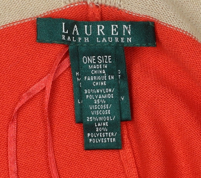 Ralph Lauren Women's Beige Orange Cape - One Size