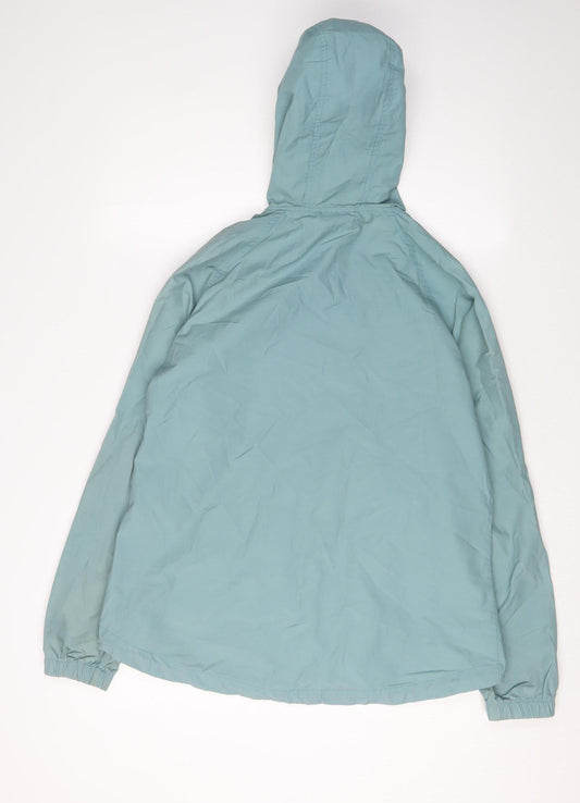 Fat Face Women's Green Hooded Windbreaker Jacket Size 10
