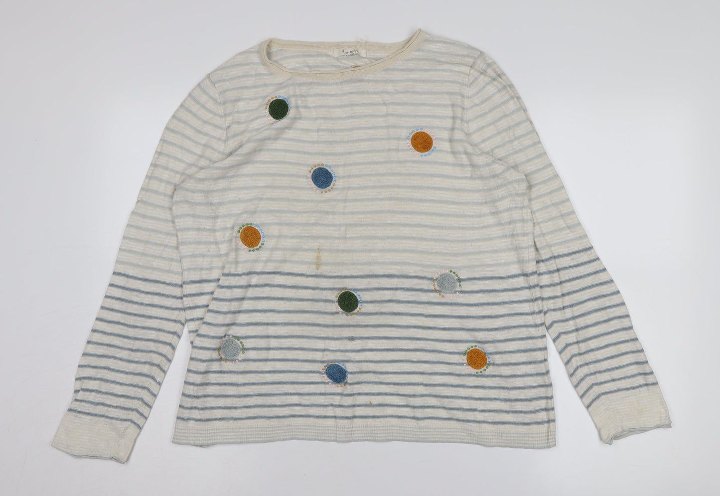 Write Stuff Women’s Multicoloured Striped Jumper, Size 14