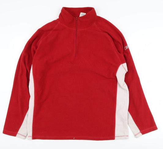 Reebok Men's Red 1/2 Zip Sweatshirt Large