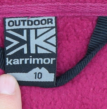 Karrimor Women's Pink Fleece Jacket Size 10 Casual Outdoor