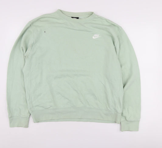 Nike Unisex Green Sweatshirt M - Logo Pullover
