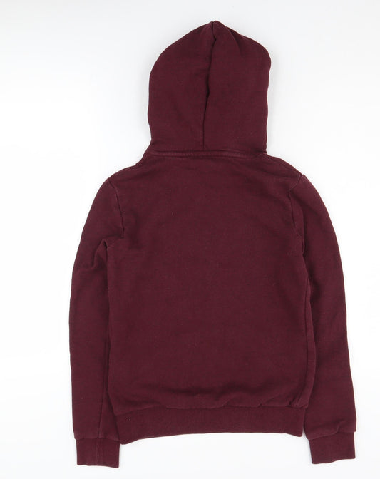 Superdry Women's Red Pullover Hoodie Size 6