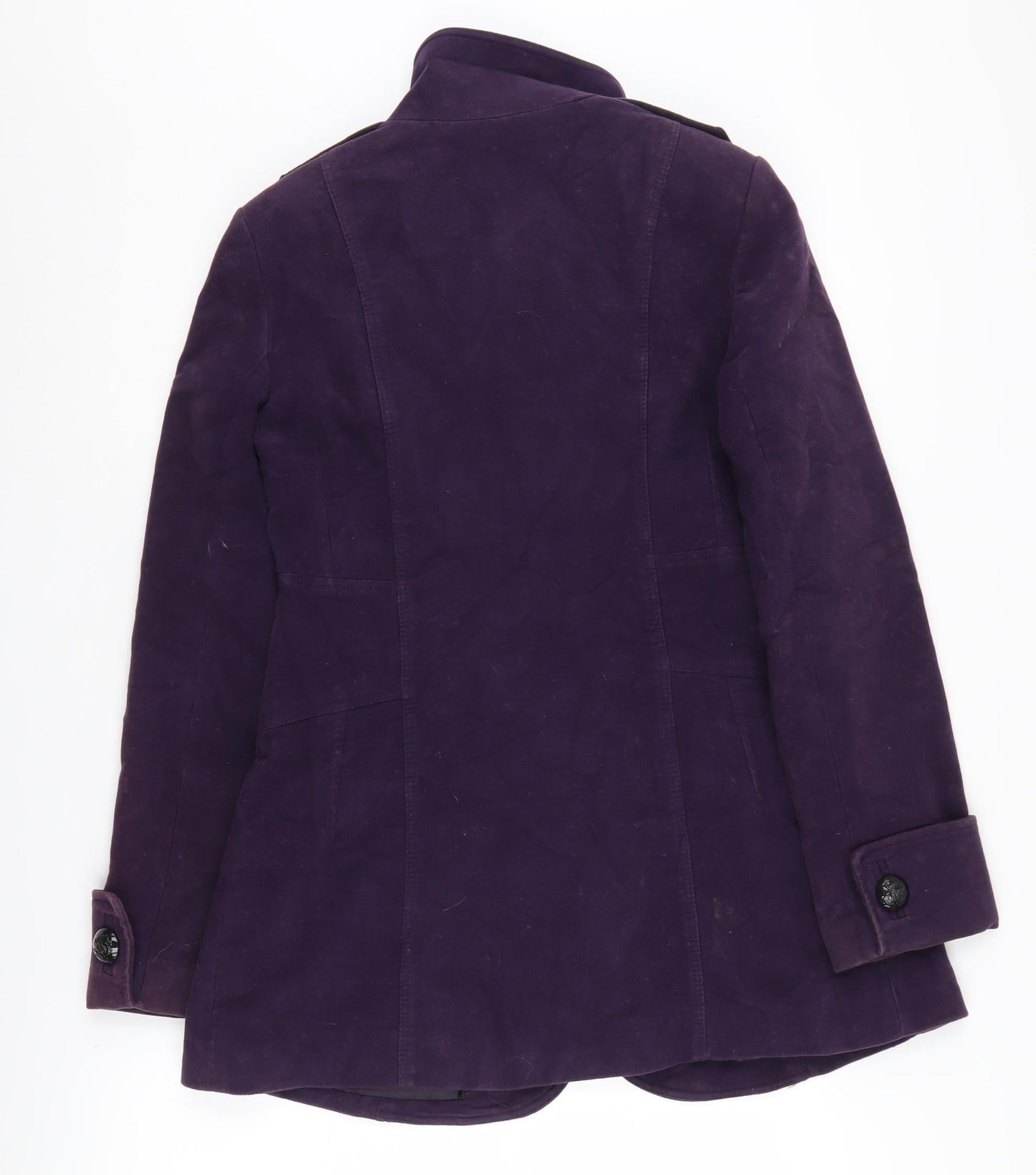 Next Women's Purple Military Jacket Coat Size 10