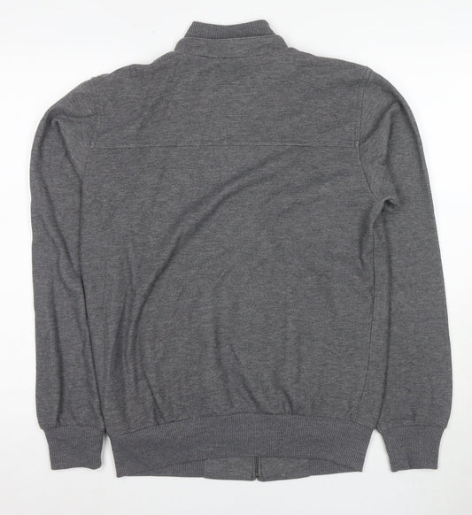Carhartt Men's Grey Full Zip Sweatshirt - Small, Outdoor Ready