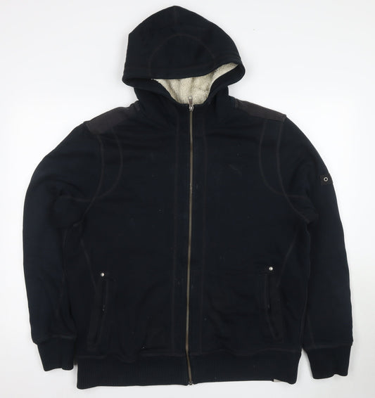 Puma Men's Black Hooded Jacket, Large, Casual Wear