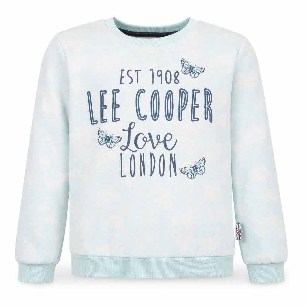 Lee Cooper Girls Blue Sweatshirt Pullover 13-14 Years Graphic