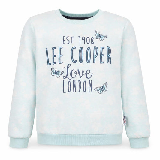 Lee Cooper Girls Blue Sweatshirt Pullover 13-14 Years Graphic