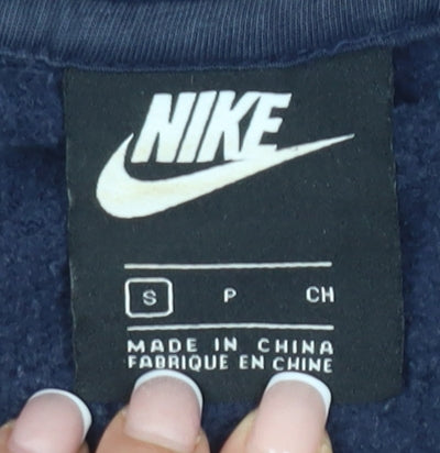 Nike Men's Blue S Full Zip Hoodie with Logo