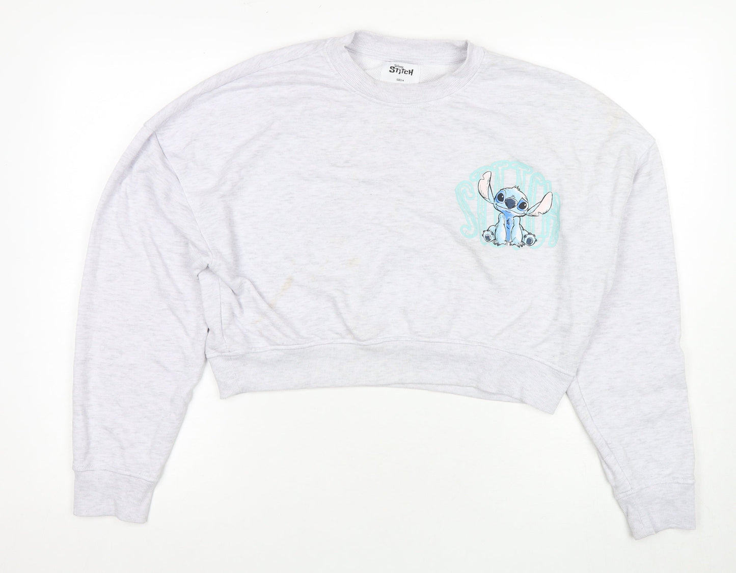 Disney Women’s Grey Stitch Pullover Sweatshirt M