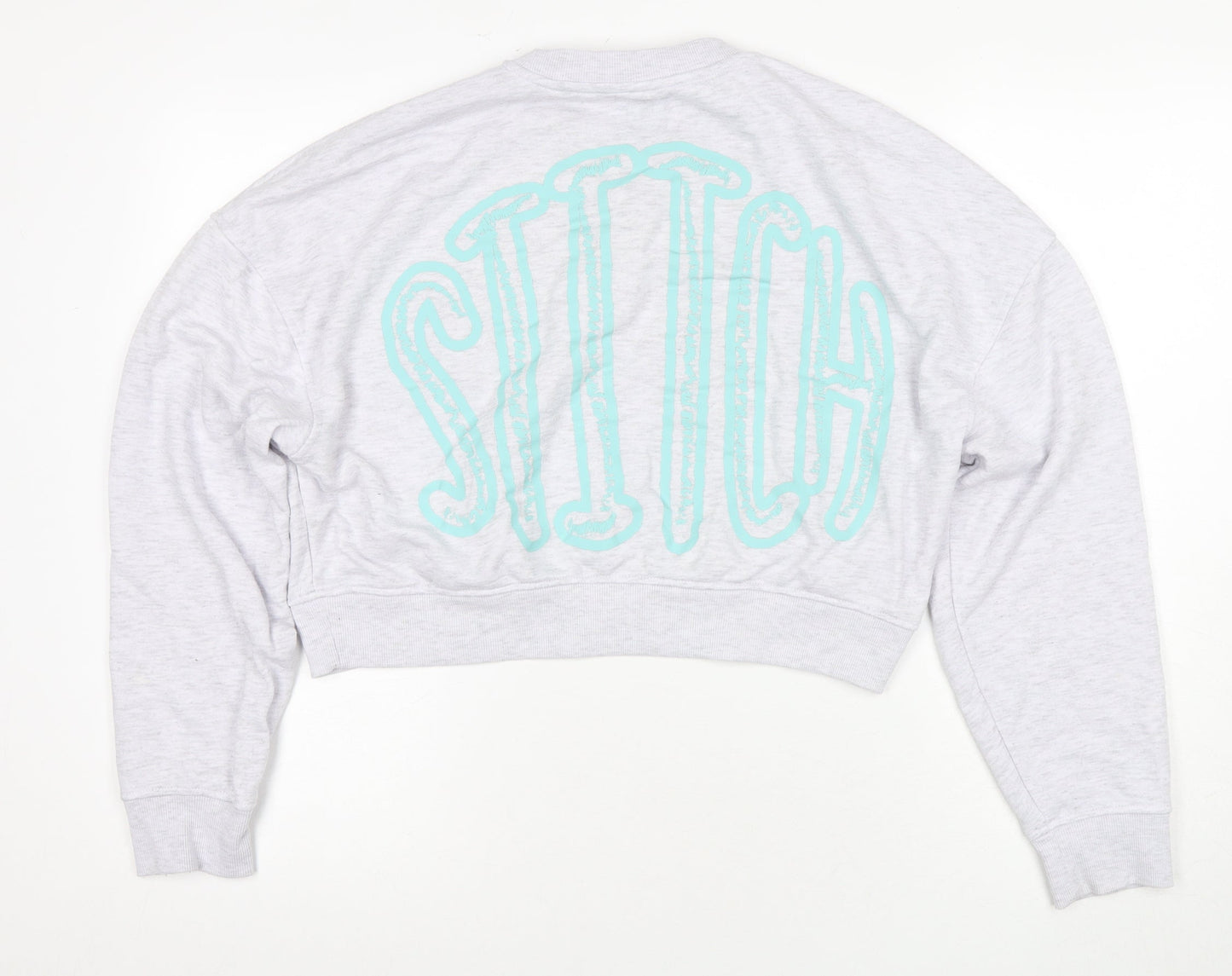 Disney Women’s Grey Stitch Pullover Sweatshirt M