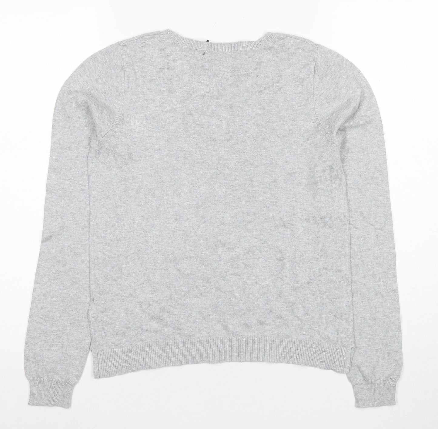 Oasis Women's Grey Studded Pullover Jumper XS