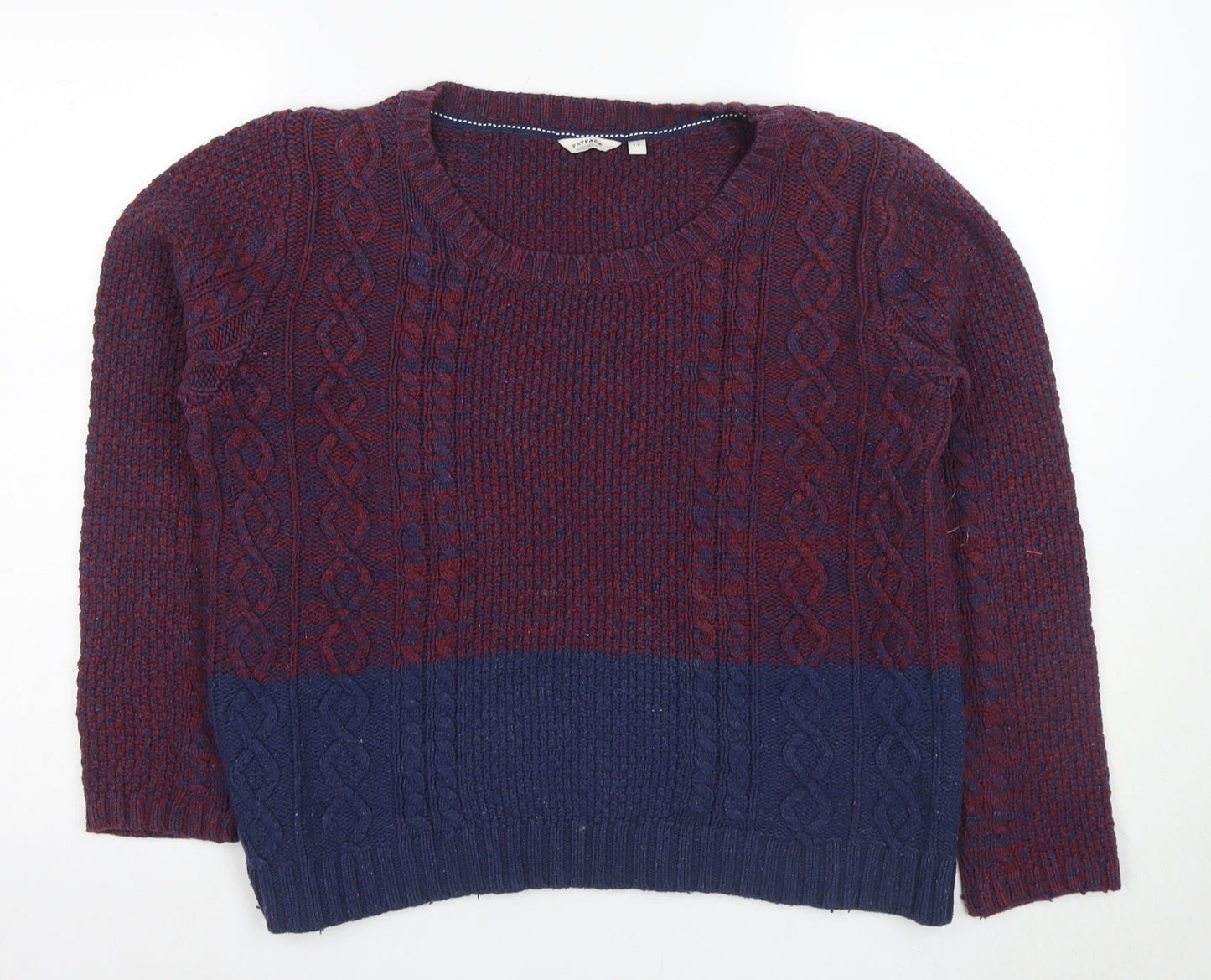 FatFace Women's Cable-Knit Jumper Multicoloured Size 14