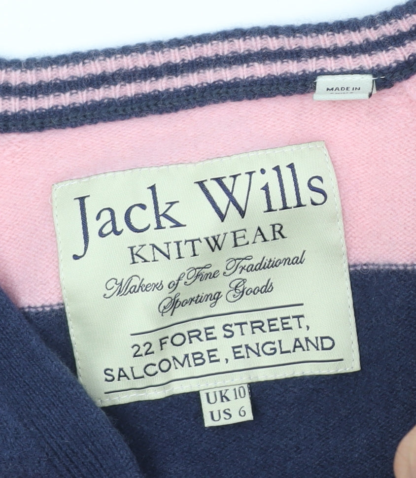 Jack Wills Women's Striped Cardigan UK 10 Multicoloured