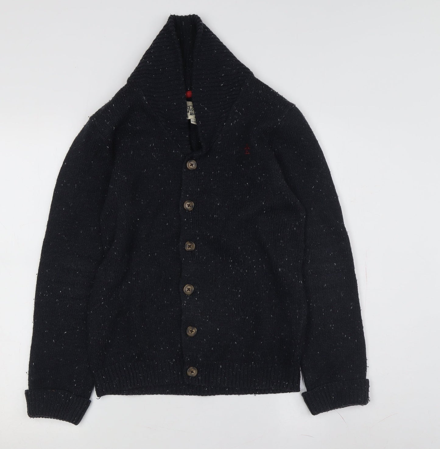 Penguin Boys Black Collared Cardigan 12-13 Years