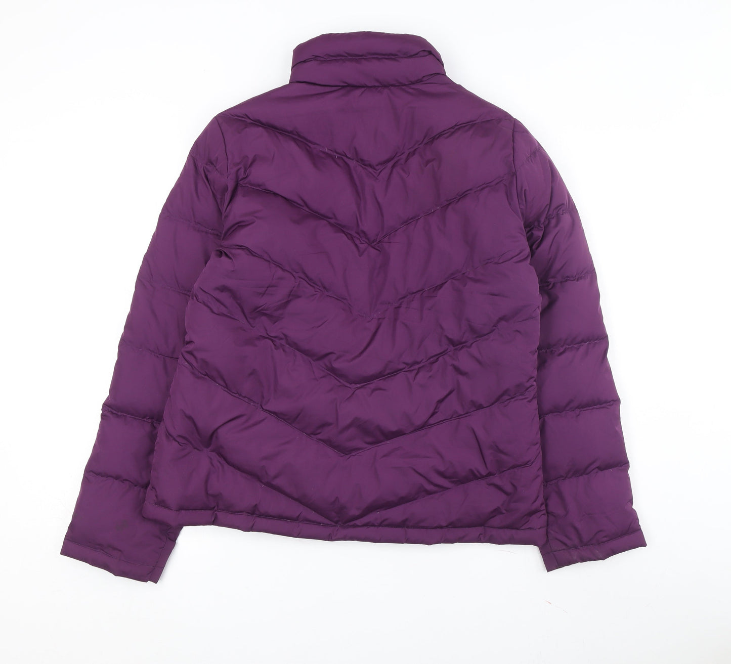 Lands' End Women's Purple M Puffer Jacket Winter Regular Fit