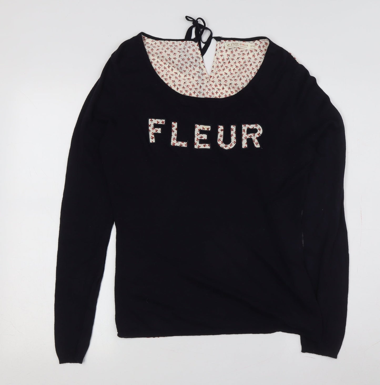 La p'tite étoile Women's Black Pullover Jumper S